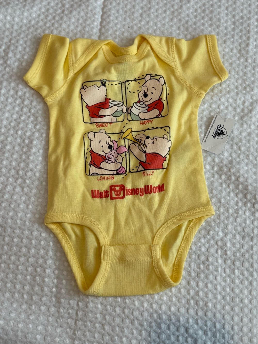 Disney Yellow Winnie the Pooh Baby One-Piece NWT